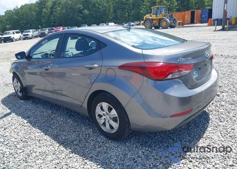 2016 Hyundai Elantra Se from USA, damaged, VIN KMHDH4AE0GU642390